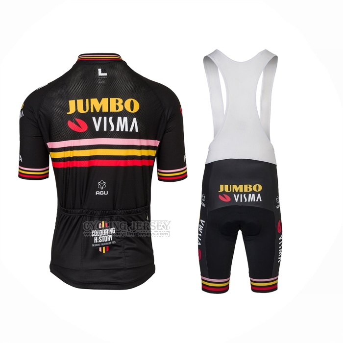 2023 Cycling Jersey Jumbo Visma Black Short Sleeve And Bib Short